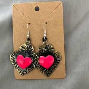 Heart Fishhook Earrings